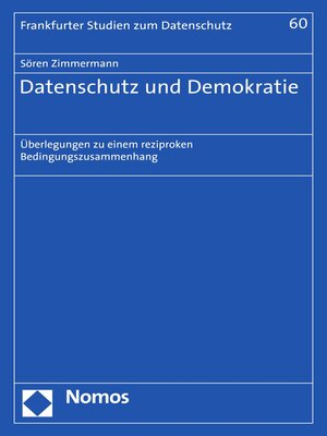 cover image of Datenschutz und Demokratie